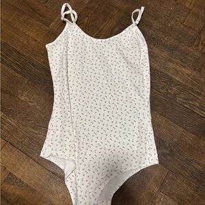 COPY - Brandy Melville Floral cotton bodysuit tank xs